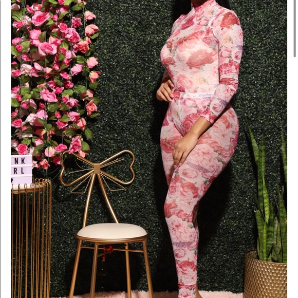 Beverly Rose Mesh Pants Set - Picture 4 of 4